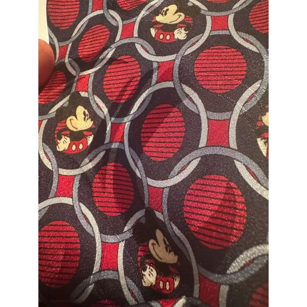 Rare Vintage Disney Mickey Mouse Silk Tie‎ – Made in Korea – 100% Silk